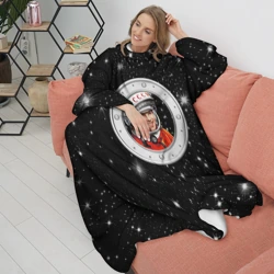 Плед с рукавами Юрий Гагарин звездное небо - фото 2