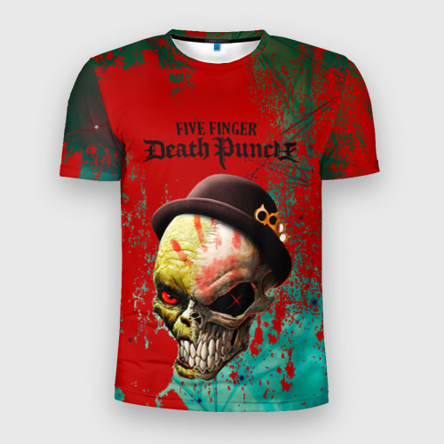 Мужская футболка 3D Slim five finger death punch, цвет 3D печать