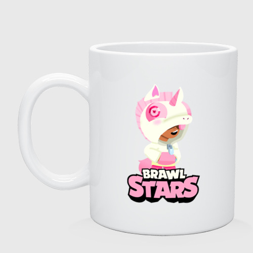 Кружка керамическая Leon Unicorn Brawl Stars, цвет белый