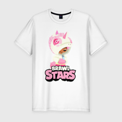 Мужская футболка хлопок Slim Leon Unicorn Brawl Stars