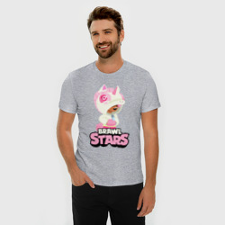 Мужская футболка хлопок Slim Leon Unicorn Brawl Stars - фото 2