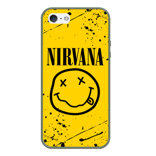 Чехол для iPhone 5/5S матовый Nirvana, цвет темно-зеленый