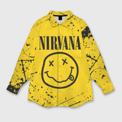 Мужская рубашка oversize 3D Nirvana