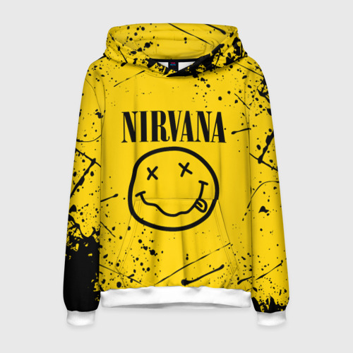 Мужская толстовка 3D Nirvana, цвет белый