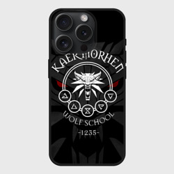 Чехол силиконовый для Apple iPhone 15 Pro матовый Ведьмак the Witcher Геральт