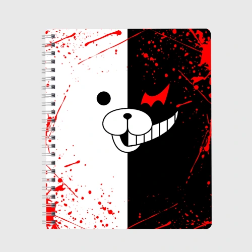 Тетрадь Monokuma мордочка и брызги