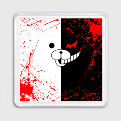 Магнит 55*55 Monokuma мордочка и брызги