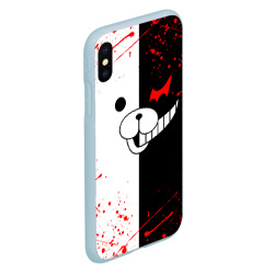 Чехол для iPhone XS Max матовый Monokuma мордочка и брызги - фото 2