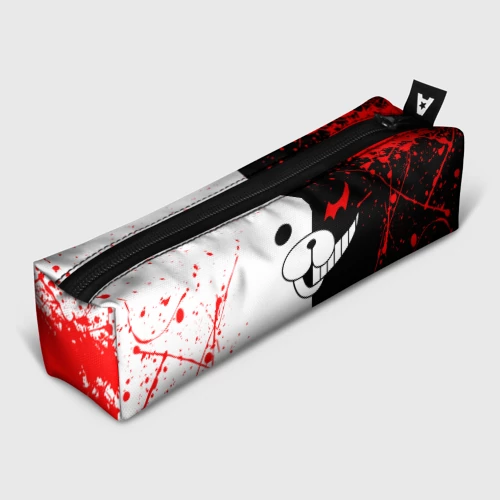 Пенал школьный 3D Monokuma мордочка и брызги