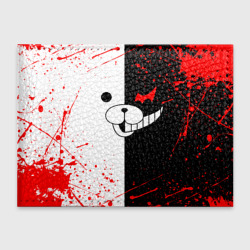 Обложка для студенческого билета Monokuma мордочка и брызги