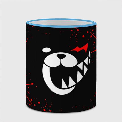 Кружка с полной запечаткой Monokuma красные брызги, цвет Кант небесно-голубой - фото 4