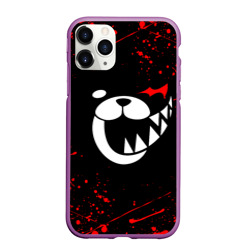 Чехол для iPhone 11 Pro матовый Monokuma красные брызги