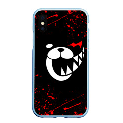 Чехол для iPhone XS Max матовый Monokuma красные брызги