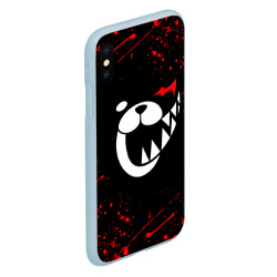 Чехол для iPhone XS Max матовый Monokuma красные брызги - фото 2