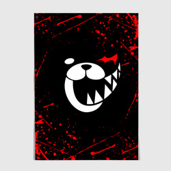 Постер Monokuma красные брызги