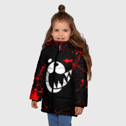 Зимняя куртка для девочек 3D Monokuma красные брызги - фото 2
