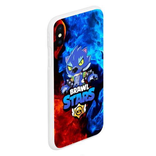 Чехол для iPhone XS Max матовый Brawl Stars Leon Леон оборотень - фото 3