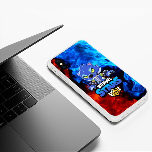 Чехол для iPhone XS Max матовый Brawl Stars Leon Леон оборотень - фото 5