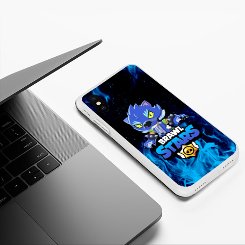 Чехол для iPhone XS Max матовый Brawl Stars Leon Леон оборотень - фото 5