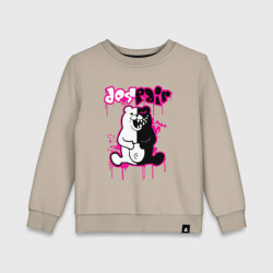 Детский свитшот хлопок Monokuma розовые подтеки