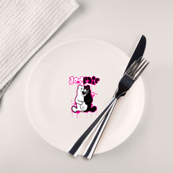 Тарелка Monokuma розовые подтеки