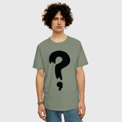 Мужская футболка хлопок Oversize Знак вопроса - фото 2
