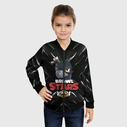 Детский бомбер 3D BRAWL STARS CROW, цвет черный - фото 3