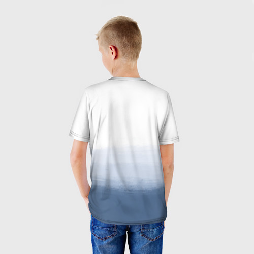 Детская футболка 3D с принтом Фигурное катание, вид сзади #2