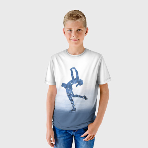 Детская футболка 3D с принтом Фигурное катание, фото на моделе #1