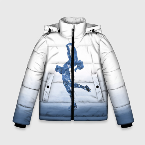 Зимняя куртка для мальчиков 3D с принтом Фигурное катание, вид спереди #2
