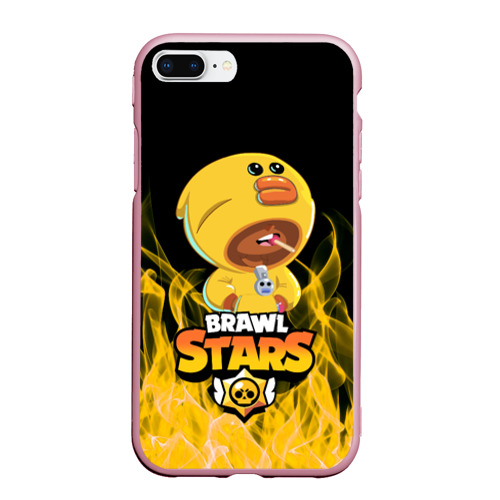 Чехол для iPhone 7Plus/8 Plus матовый BRAWL STARS SALLY LEON., цвет розовый