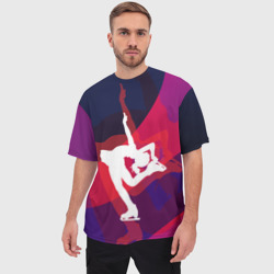Мужская футболка oversize 3D Фигурное катание - фото 2