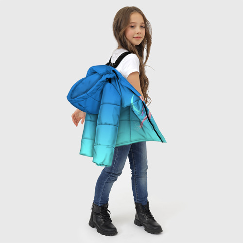 Зимняя куртка для девочек 3D Фигурное катание, цвет светло-серый - фото 6