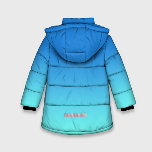 Зимняя куртка для девочек 3D с принтом Фигурное катание, вид сзади #1
