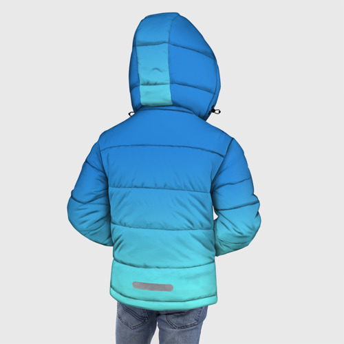 Зимняя куртка для мальчиков 3D с принтом Фигурное катание, вид сзади #2
