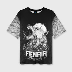 Женская футболка oversize 3D Fenrir