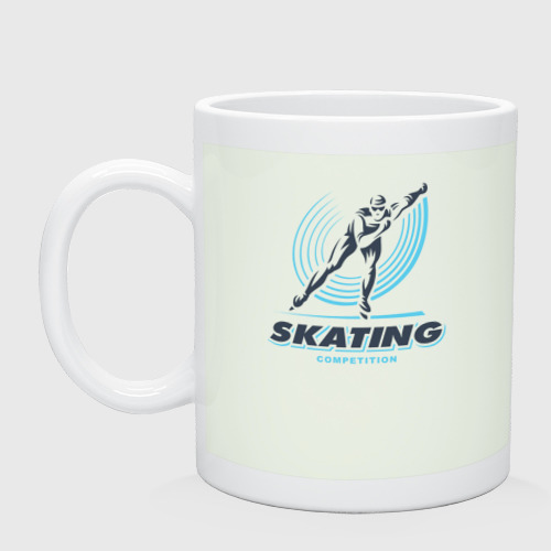 Кружка керамическая Skating competition, цвет фосфор