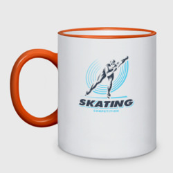 Кружка двухцветная Skating competition