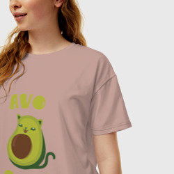 Женская футболка хлопок Oversize AvoCato - фото 2