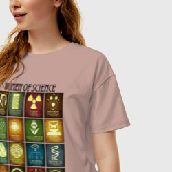 Женская футболка хлопок Oversize Women of science - фото 2