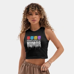 Женская укороченная майка-топ хлопок Sarcasm - фото 2