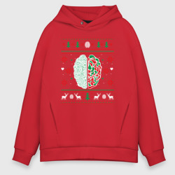 Мужское худи Oversize хлопок Свитер с мозгом