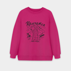 Женский свитшот oversize без начеса хлопок Камчатка