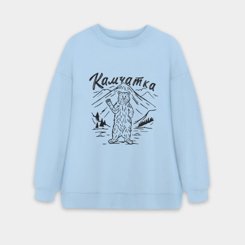 Женский свитшот oversize без начеса хлопок Камчатка