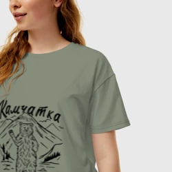 Женская футболка хлопок Oversize Камчатка - фото 2