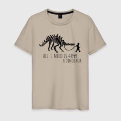 Мужская футболка хлопок All a Need is dinosaur