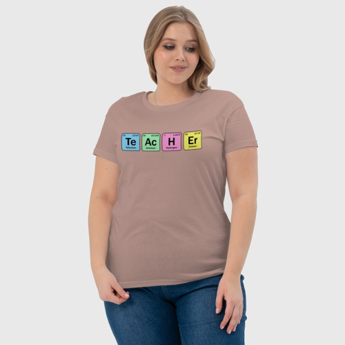 Женская футболка хлопок с принтом Teacher, фото #4