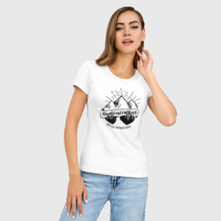 Женская футболка хлопок Slim Путешествие - хорошая идея - фото 2