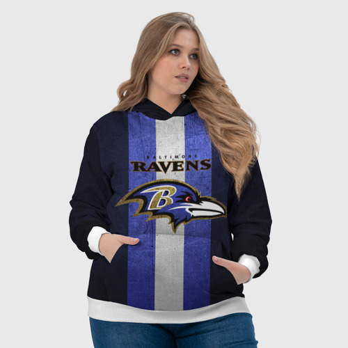 Женская толстовка 3D Baltimore Ravens, цвет 3D печать - фото 6