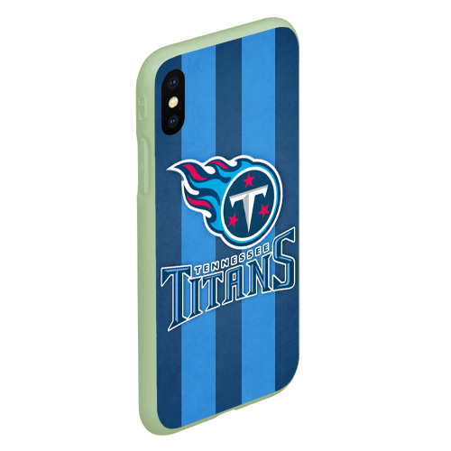 Чехол для iPhone XS Max матовый Tennessee Titans, цвет салатовый - фото 3